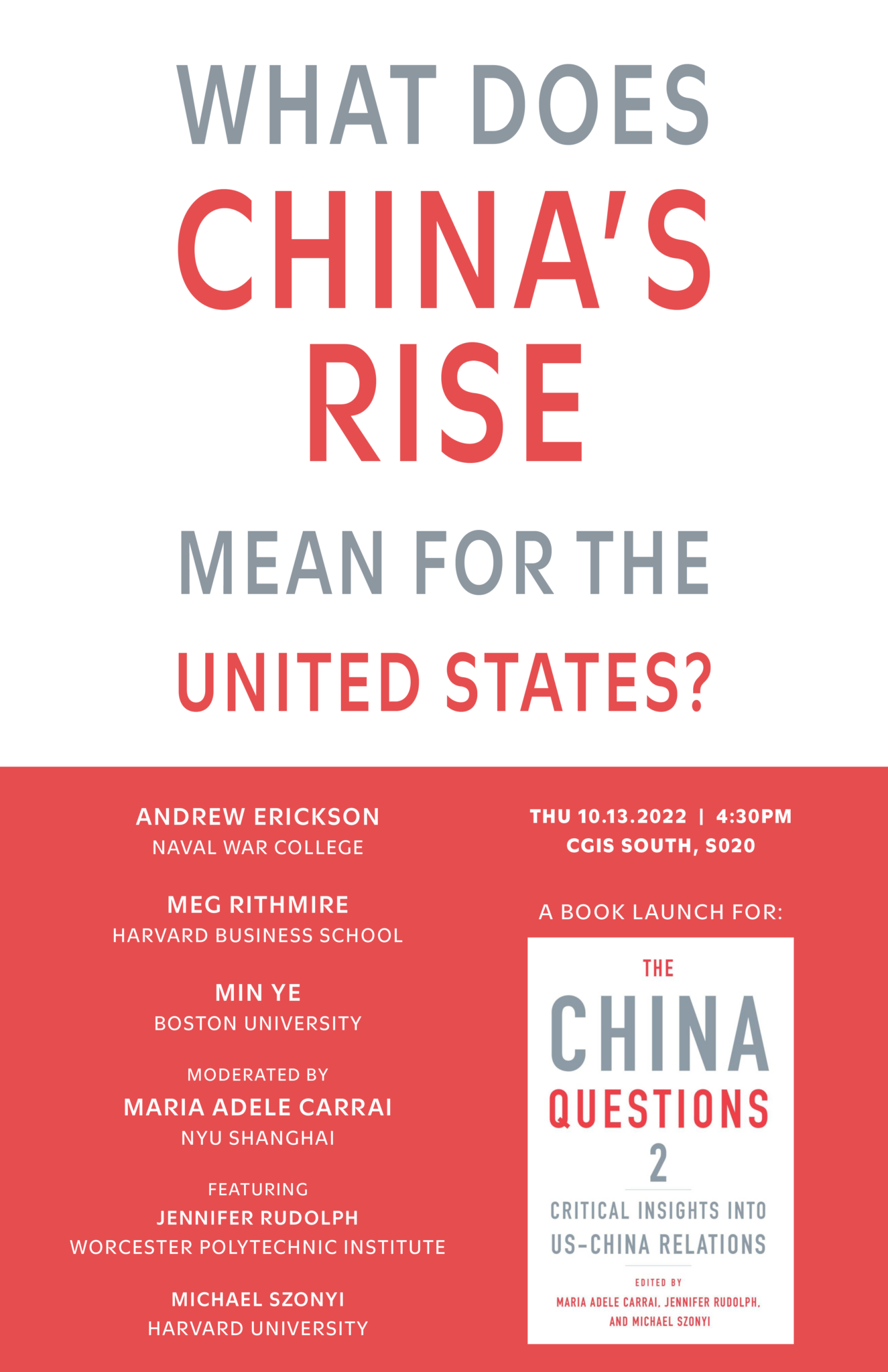 Panel Discussion What Does China s Rise Mean For The United States 