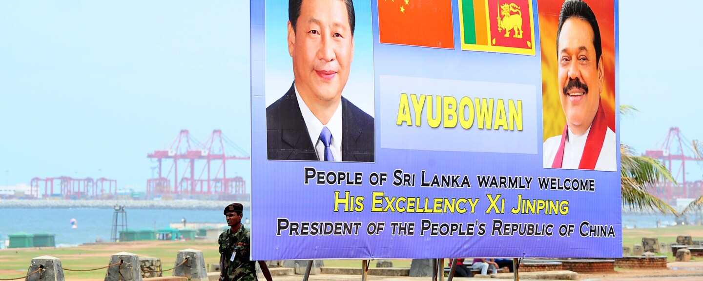 Billboard welcoming Xi Jinping to Sri Lanka